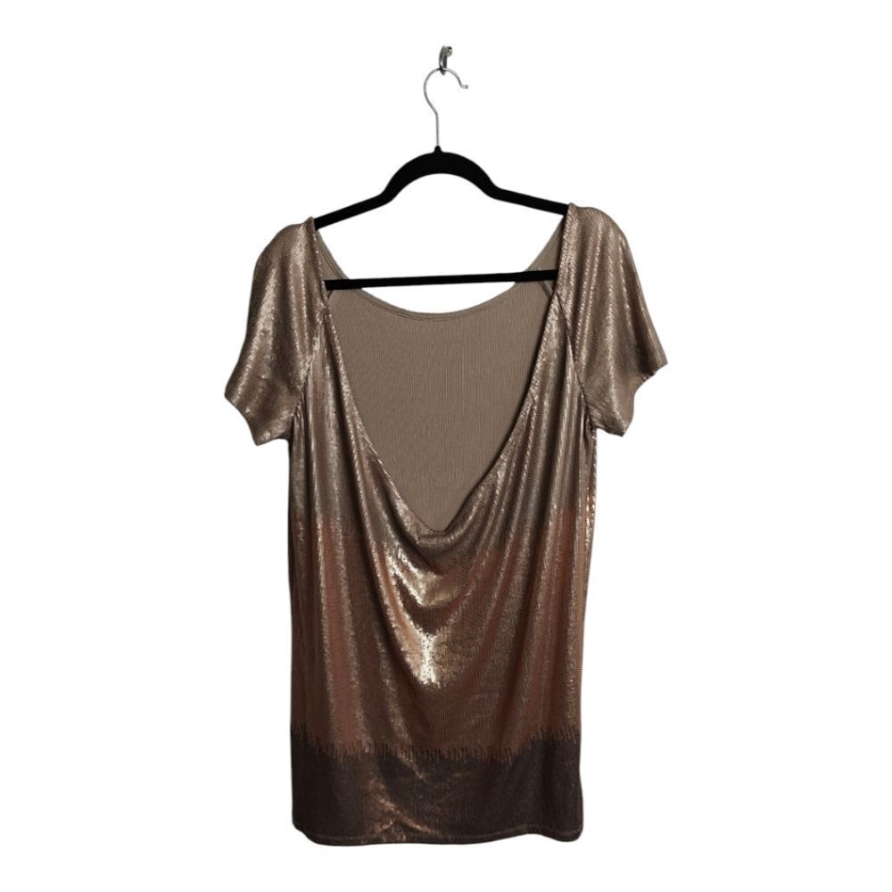 Free People Gold Sequin Mini Dress - Picture 5 of 13